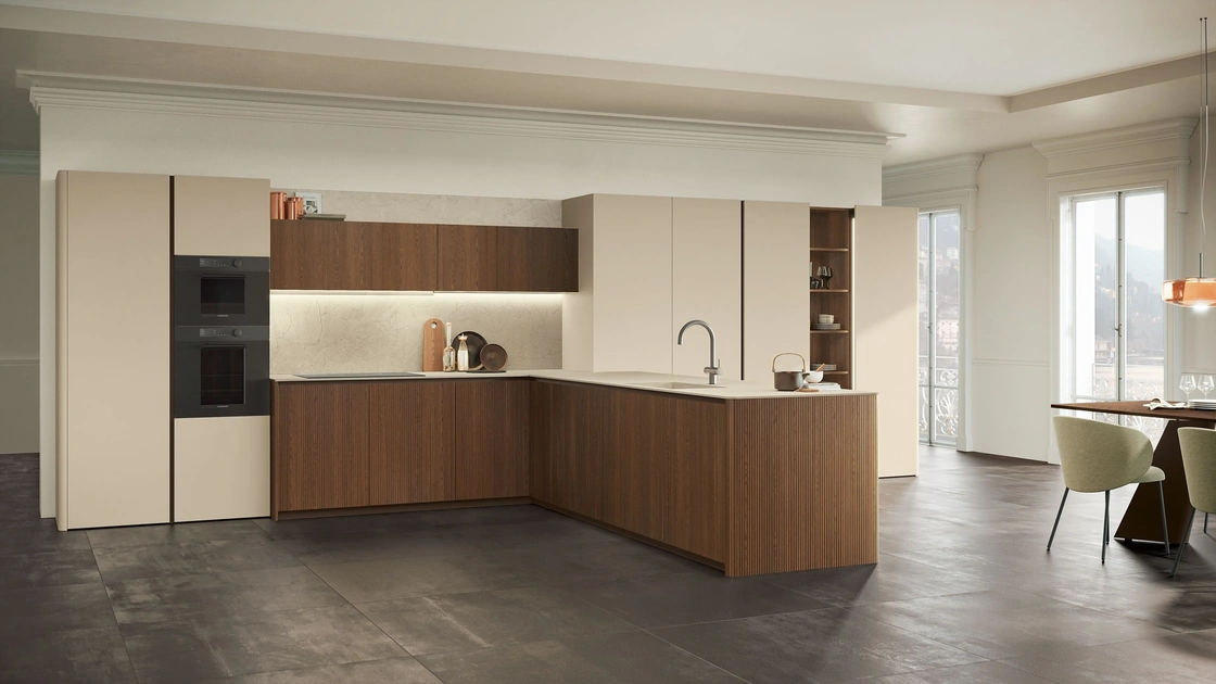 Cucina Moderna con penisola Brera 04 di Lube