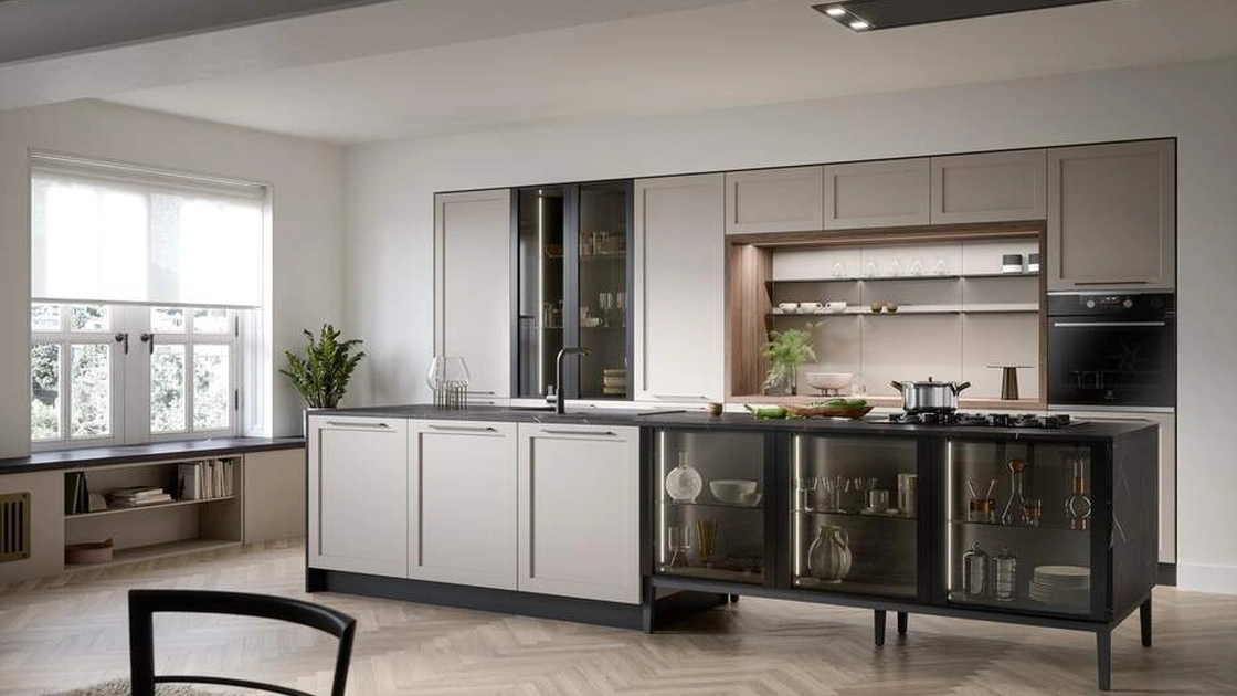 Cucina Moderna con isola Clio Composizione 03 di Prima Cucine