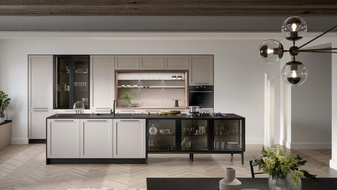 Cucina Moderna con isola Clio Composizione 03 di Prima Cucine