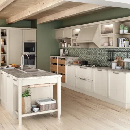 Cucina Moderna Contempo finitura Bianco e Tortora di Creo