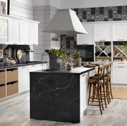 Cucina Moderna Contempo finitura Frassino Bianco di Creo