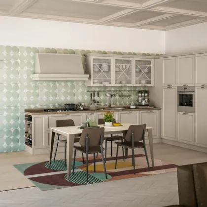 Cucina Moderna Contempo finitura Tortora Angolare di Creo