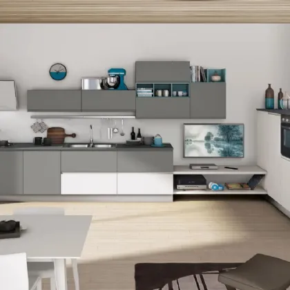Cucina Jey Feel Grigio e Bianco di Creo