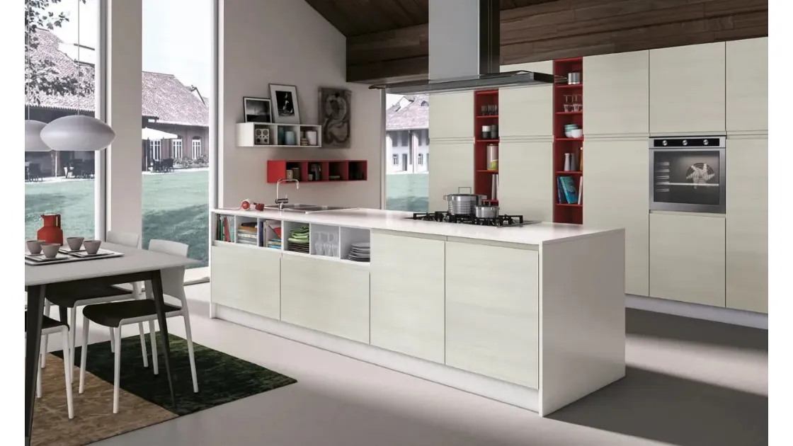 Cucina Jey Feel 12 finitura Rovere Diamond di Creo