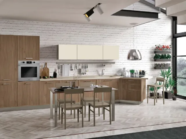Cucina Rewind Noce Brown di Creo