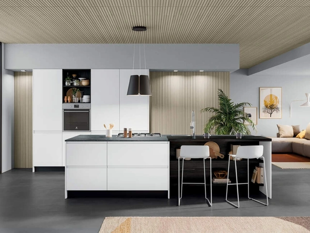 Cucina Moderna con isola Fly Composizione 01 di Prima Cucine