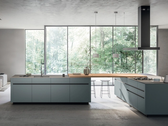 Cucina Moderna con doppia isola Glass 02 di Arredo3