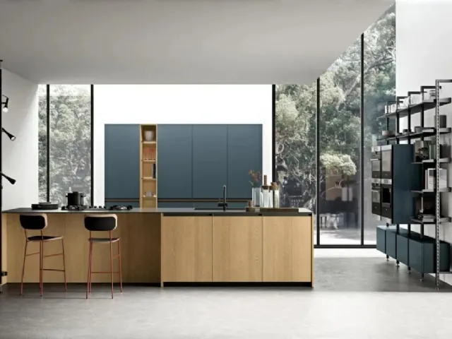 Cucina Moderna Immagina Wood 01 di Lube