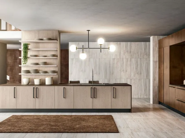 Cucina Moderna con isola Clover Design 05 di Lube