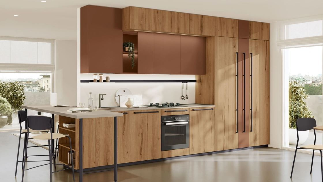 Cucina Moderna Maxima con penisola di Creo