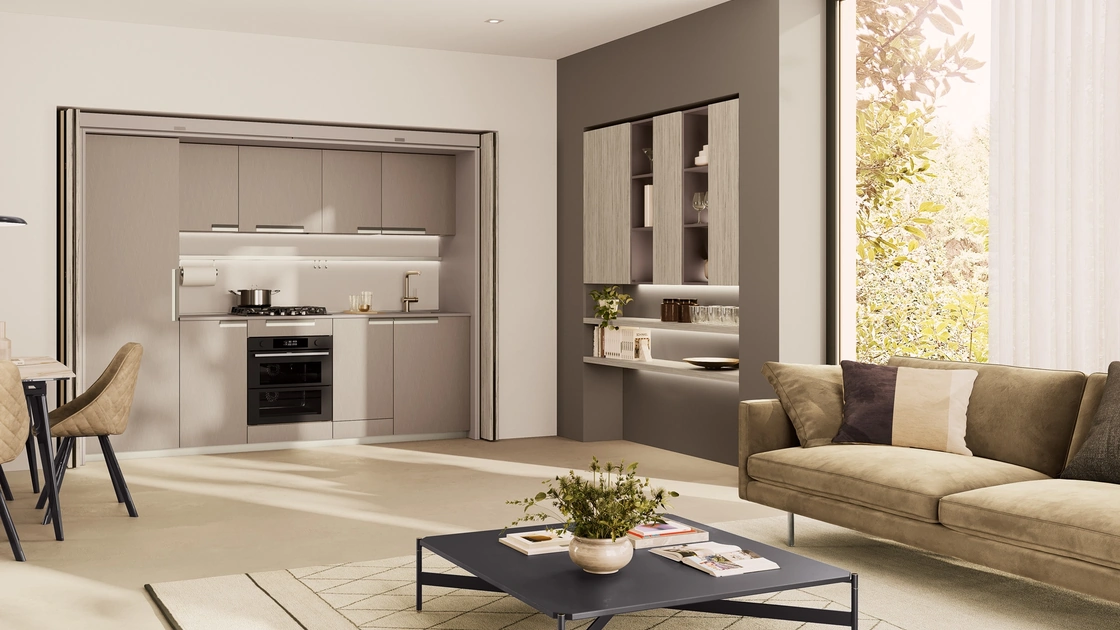 Cucina Moderna Maxima lineare a scomparsa di Creo