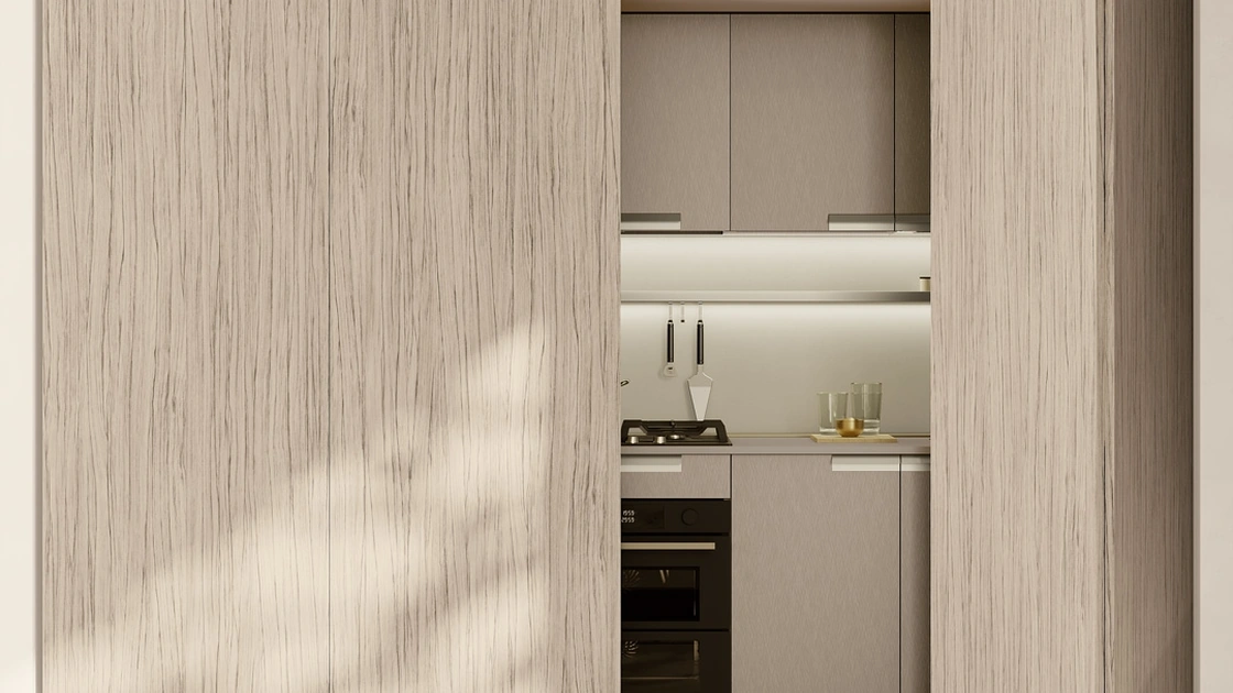 Cucina Moderna Maxima lineare a scomparsa di Creo
