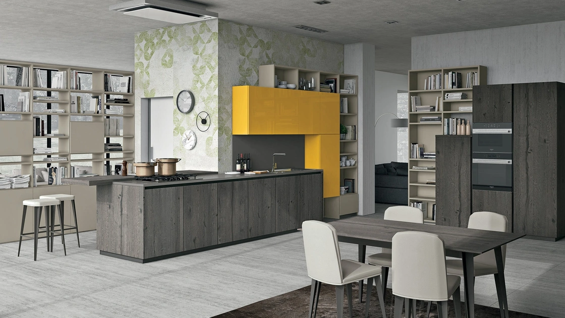 Cucina Moderna con penisola Oltre 04 di Lube