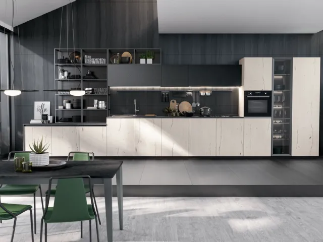 Cucina Moderna lineare Oltre Design 06 di Lube