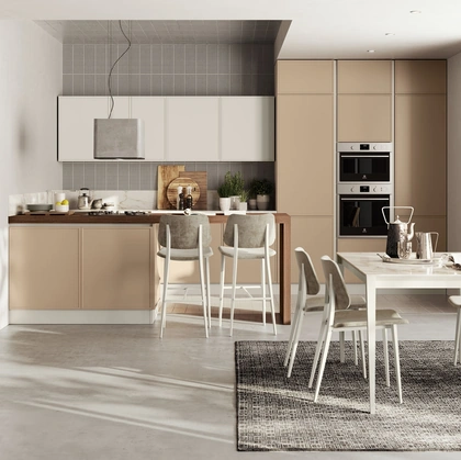 Cucina Moderna Rewind con penisola di Creo