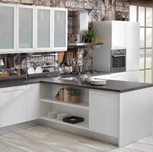 Cucina Moderna Selma in Laccato Bianco di Creo