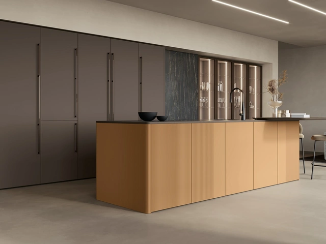 Cucina Moderna con isola Shade Lab 01 di Lube