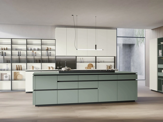 Cucina Moderna con isola Shade Lab 03 di Lube