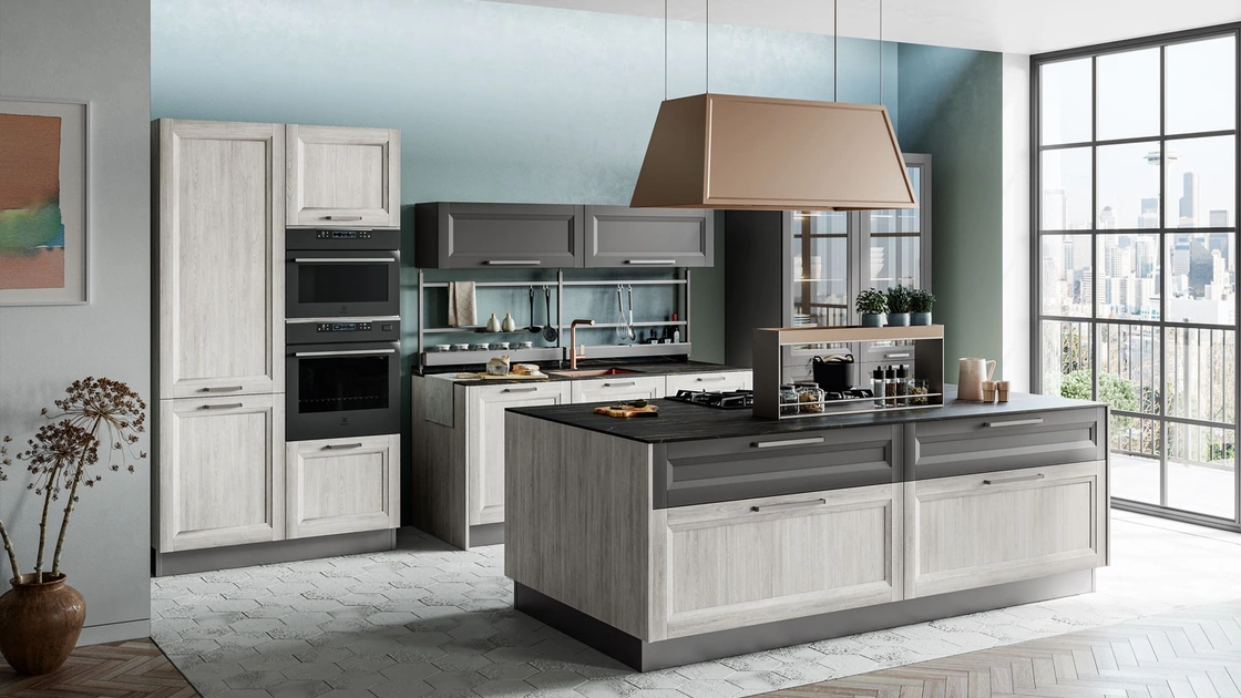 Cucina Moderna Smart con isola di Creo