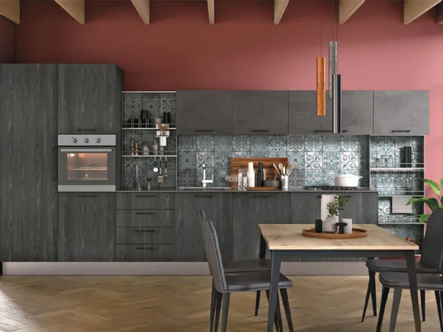 Cucina Moderne Tablet finitura in Frassino Lava di Creo