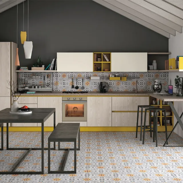 Cucina Moderne Tablet finitura Frassino Sabbia di Creo