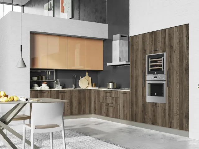 Cucina Moderne Tablet finitura in Rovere Tablà di Creo