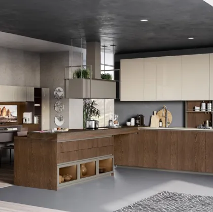 Cucina Moderna Tablet Wood in Rovere Moscato di Creo