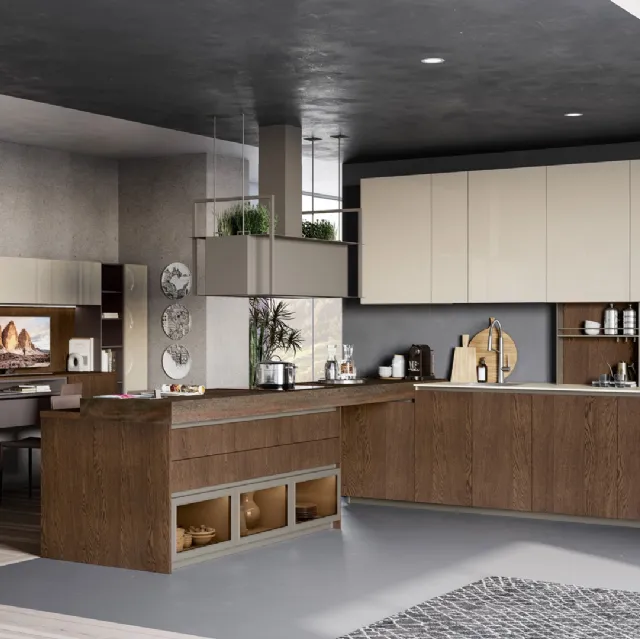 Cucina Moderna Tablet Wood in Rovere Moscato di Creo