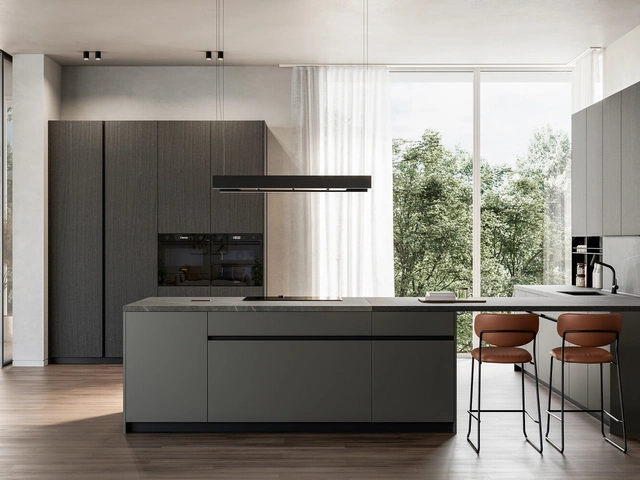 Cucina Moderna con penisola Time 03 di Arredo3