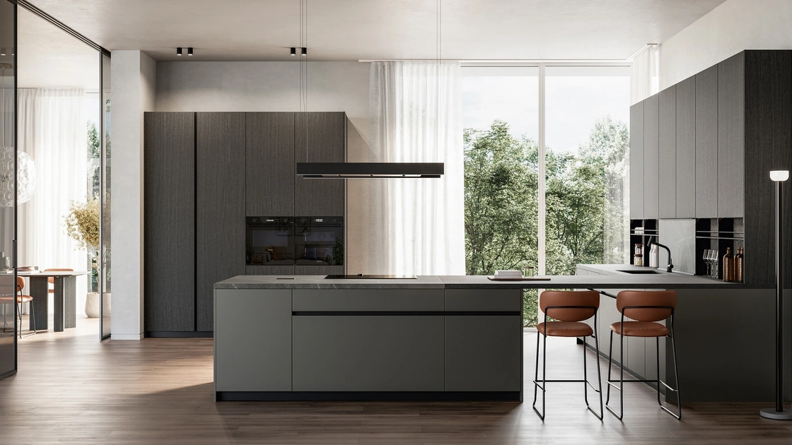 Cucina Moderna con penisola Time di Arredo3