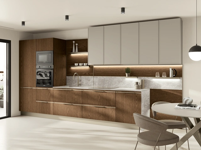 Cucina Moderna Wood lineare di Creo