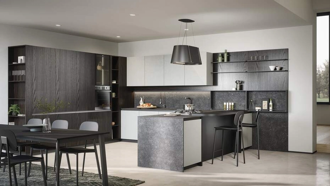 Cucina Moderna con penisola Zoe Composizione 04 di Prima Cucine