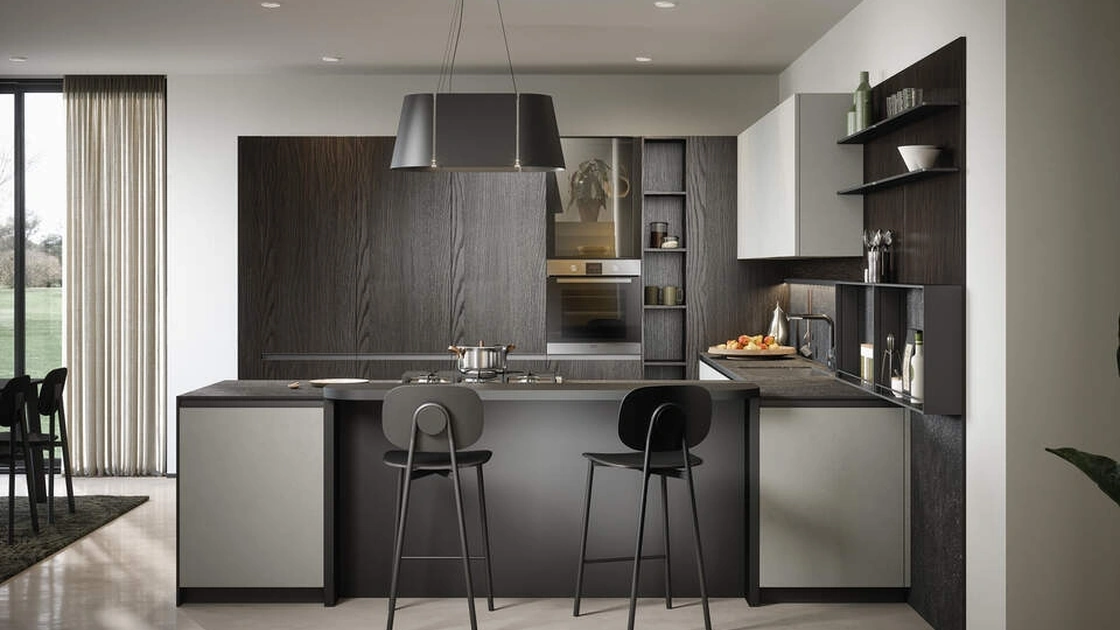 Cucina Moderna con penisola Zoe Composizione 04 di Prima Cucine