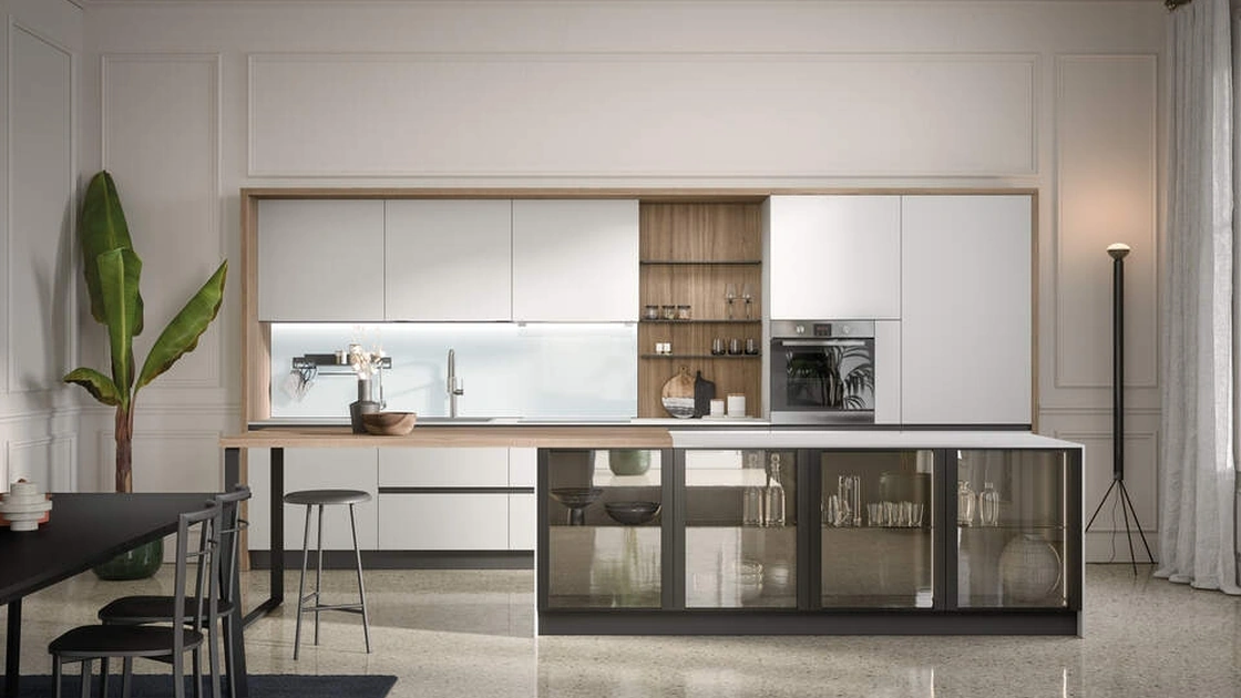 Cucina Moderna con isola Zoe Composizione 05 di Prima Cucine
