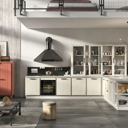 Cucina Shabby Chic con penisola Provenza 10 di Lube