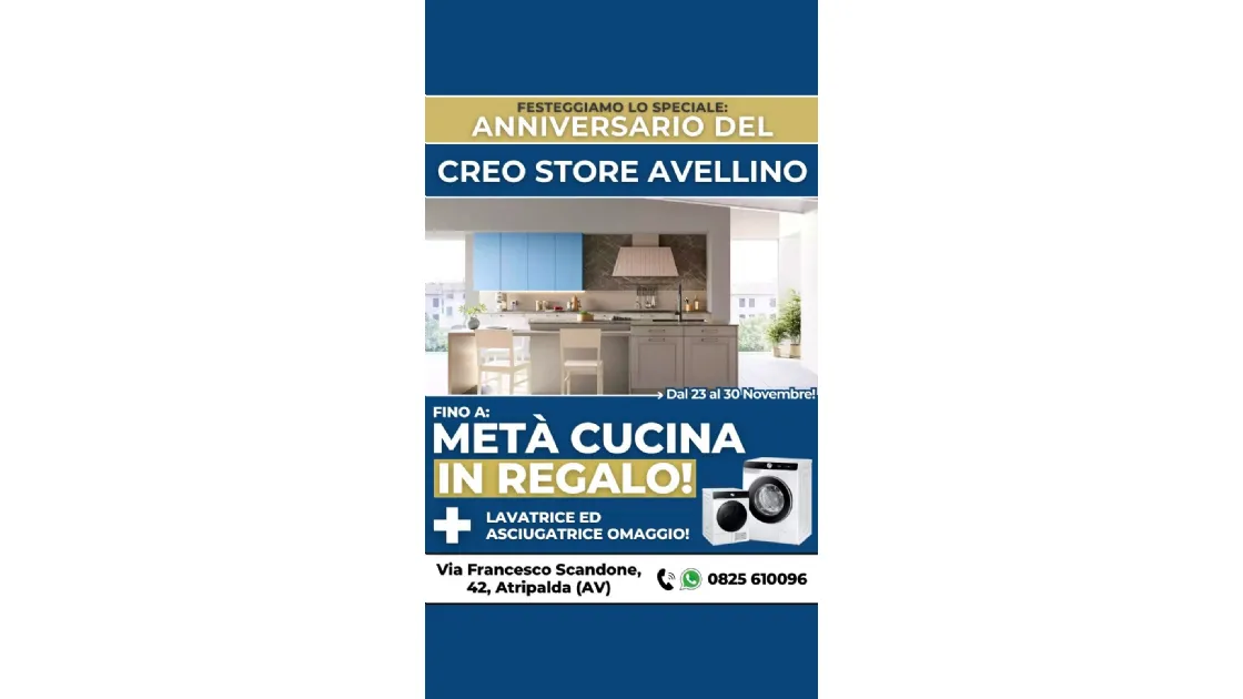 Offerta Shock Cucine Avellino: Metà Regalo! | Solo 23-30 Nov
