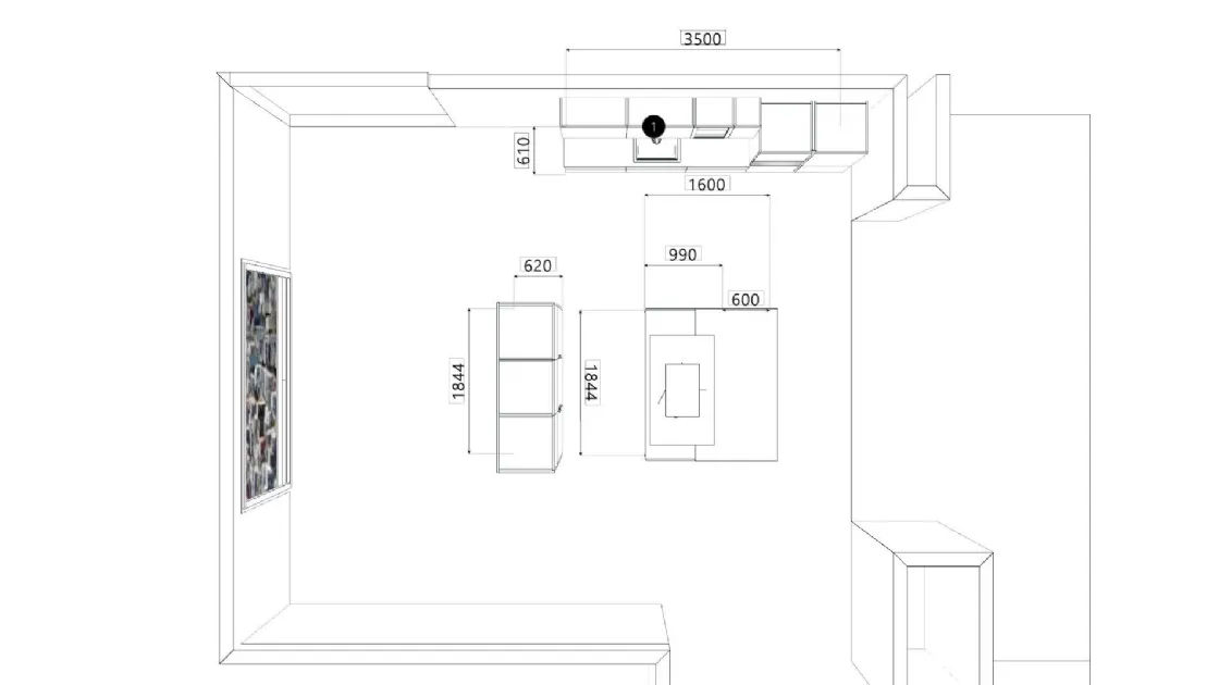 Scopri una nuova idea di cucina dove design e funzionalità si incontrano: la Immagina Neck Matheria di Lube
