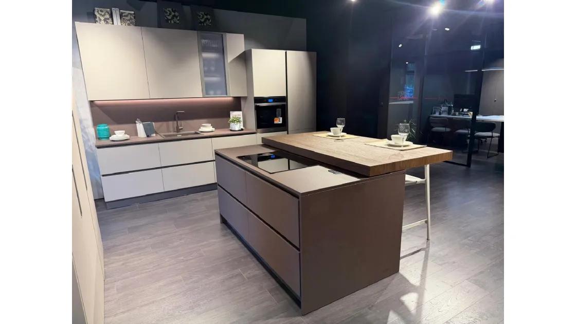 Scopri una nuova idea di cucina dove design e funzionalità si incontrano: la Immagina Neck Matheria di Lube