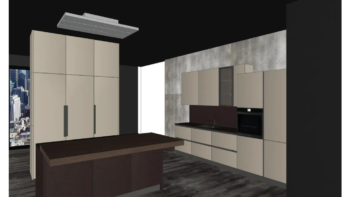 Scopri una nuova idea di cucina dove design e funzionalità si incontrano: la Immagina Neck Matheria di Lube
