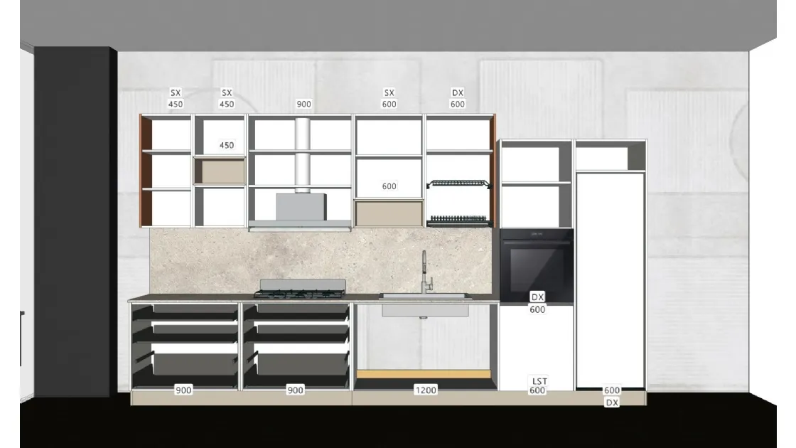 Cucina Jey Feel: design contemporaneo e carattere distintivo