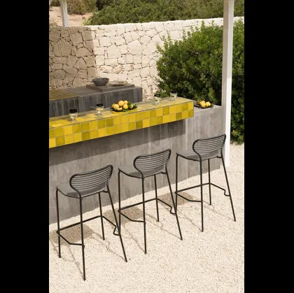 Sgabello Apero in acciaio di Emu
